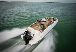 Boats with outboard motor